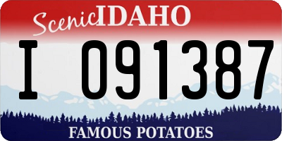 ID license plate I091387