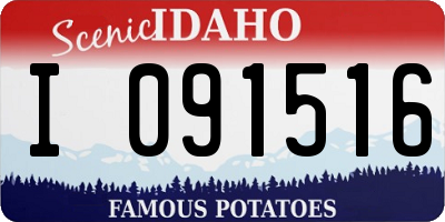 ID license plate I091516