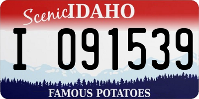 ID license plate I091539