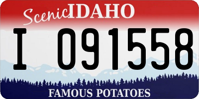 ID license plate I091558