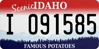 ID license plate I091585