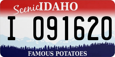 ID license plate I091620