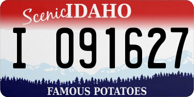 ID license plate I091627