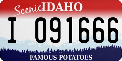 ID license plate I091666