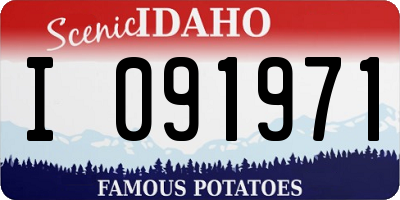 ID license plate I091971