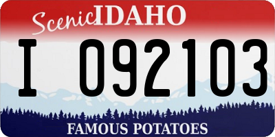ID license plate I092103