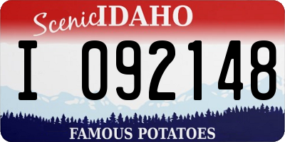 ID license plate I092148
