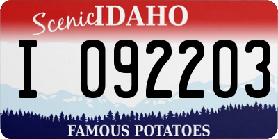 ID license plate I092203