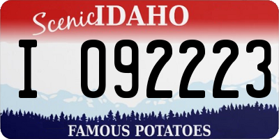 ID license plate I092223