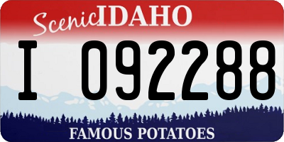 ID license plate I092288