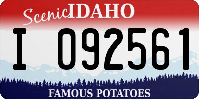 ID license plate I092561