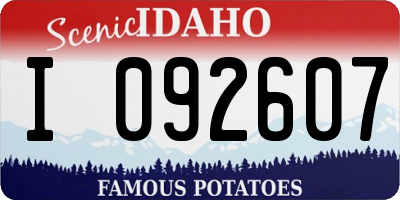 ID license plate I092607