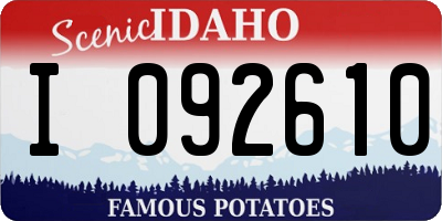 ID license plate I092610
