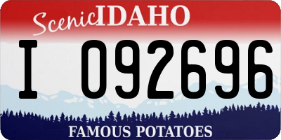 ID license plate I092696