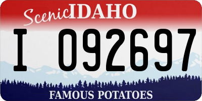 ID license plate I092697