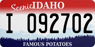 ID license plate I092702