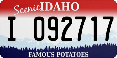 ID license plate I092717