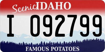 ID license plate I092799