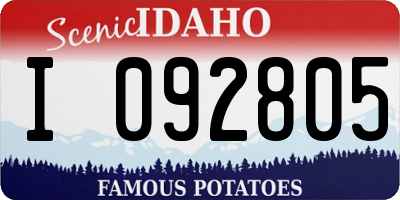 ID license plate I092805