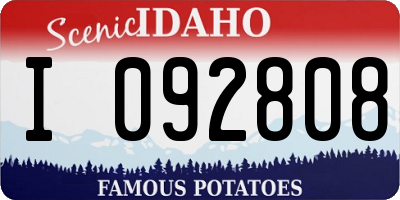 ID license plate I092808