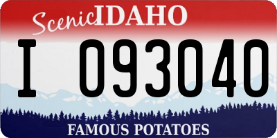 ID license plate I093040