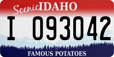 ID license plate I093042