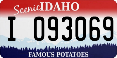 ID license plate I093069