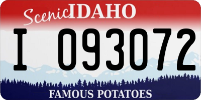 ID license plate I093072