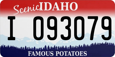 ID license plate I093079