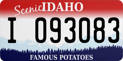 ID license plate I093083
