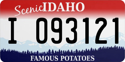 ID license plate I093121