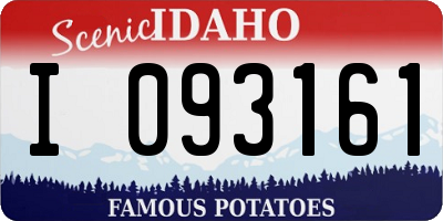 ID license plate I093161