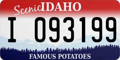ID license plate I093199