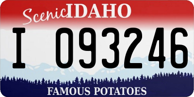 ID license plate I093246