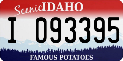 ID license plate I093395
