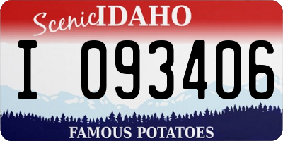 ID license plate I093406