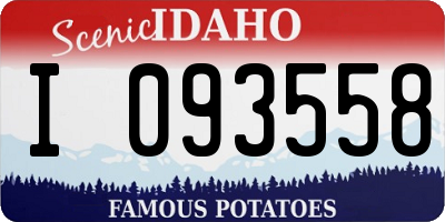 ID license plate I093558