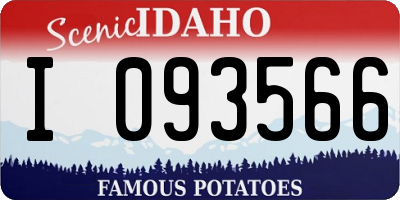 ID license plate I093566
