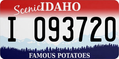 ID license plate I093720
