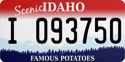 ID license plate I093750