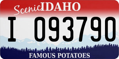 ID license plate I093790
