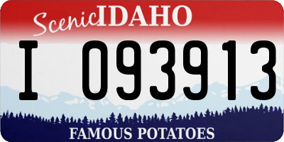 ID license plate I093913