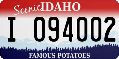 ID license plate I094002