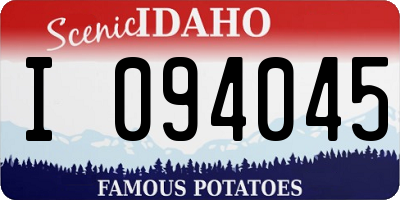 ID license plate I094045