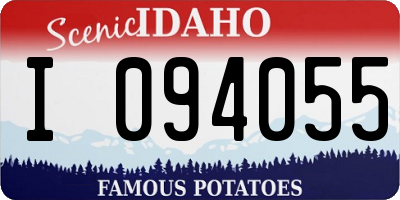 ID license plate I094055
