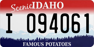ID license plate I094061
