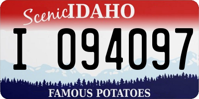 ID license plate I094097