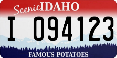 ID license plate I094123