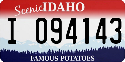 ID license plate I094143