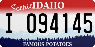 ID license plate I094145
